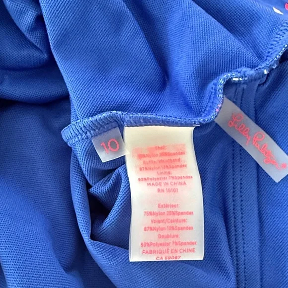 LILLY PULITZER Delphie Ruffle Plunge V-neck
Blue One piece Swimsuit size 10 NWT - Picture 7 of 9